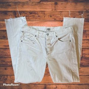 Citizens of Humanity Corey Slouchy Slim White Jean